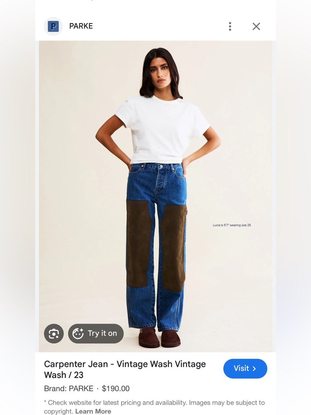 Parke denim and brown carpenter jean!